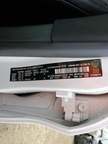 ZASFAKNN9J7C29137 - 2018 ALFA ROMEO STELVIO TI SPORT WHITE photo 13