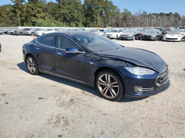 5YJSA1H16EFP37415 - 2014 TESLA MODEL S BLUE photo 4