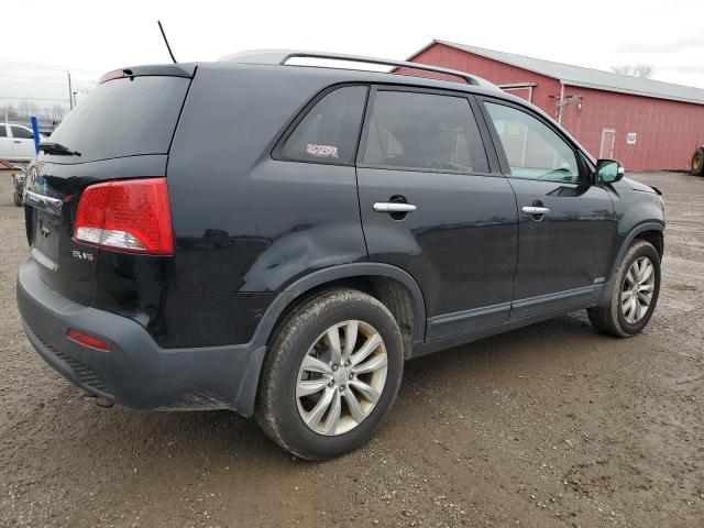 5XYKUDA22BG168207 - 2011 KIA SORENTO EX BLACK photo 3