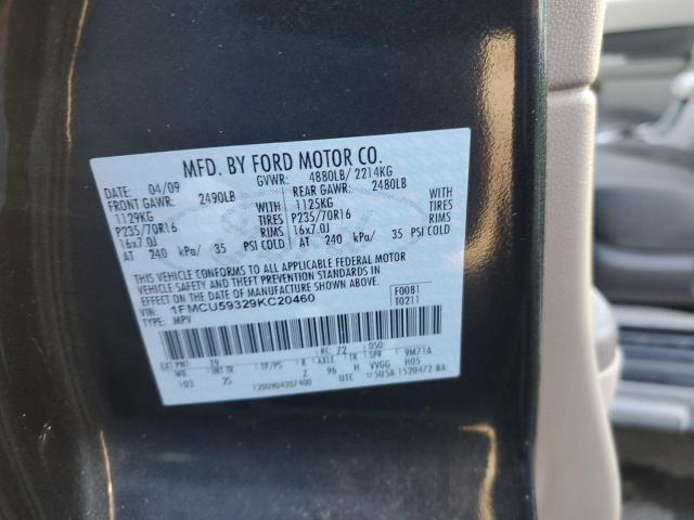 1FMCU59329KC20460 - 2009 FORD ESCAPE HYBRID GRAY photo 13