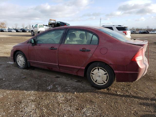 2HGFA164X8H022278 - 2008 HONDA CIVIC DX-G RED photo 2