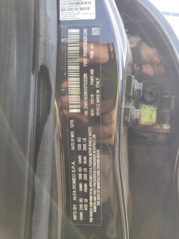 ZARFAEDN1H7532280 - 2017 ALFA ROMEO GIULIA Q4 黑色 照片 12