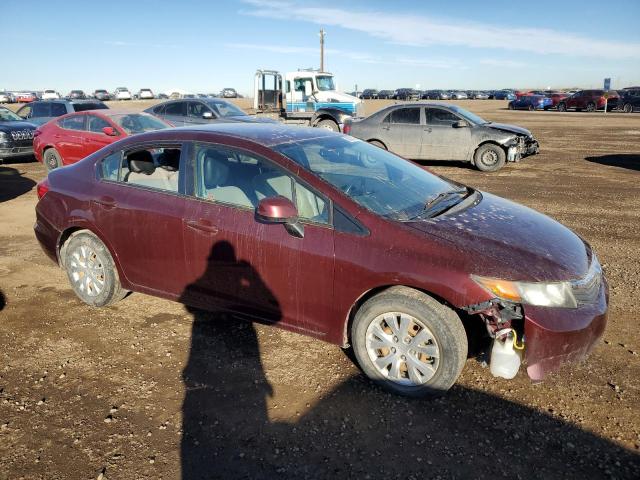 2HGFB2F40CH046651 - 2012 HONDA CIVIC LX RED photo 4