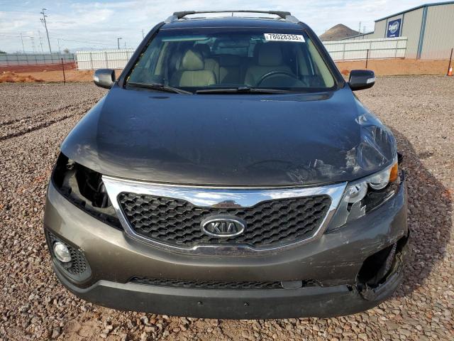 5XYKU3A63DG342558 - 2013 KIA SORENTO EX GRAY photo 5