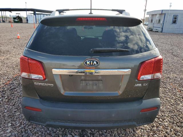 5XYKU3A63DG342558 - 2013 KIA SORENTO EX GRAY photo 6