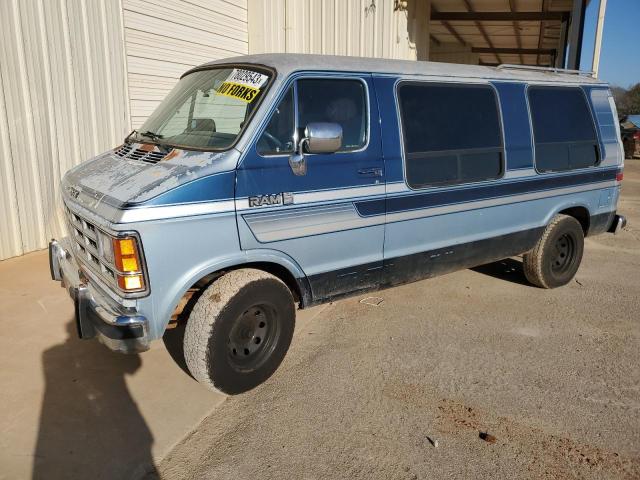 2B6HB21YXKK352103 - 1989 DODGE RAM VAN B250 BLUE photo 1