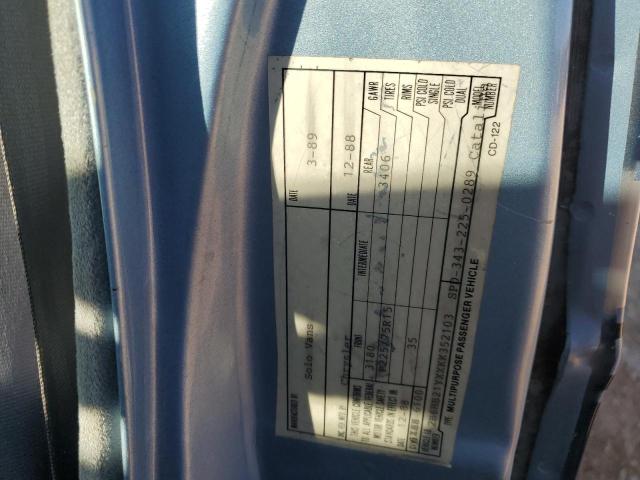 2B6HB21YXKK352103 - 1989 DODGE RAM VAN B250 BLUE photo 13