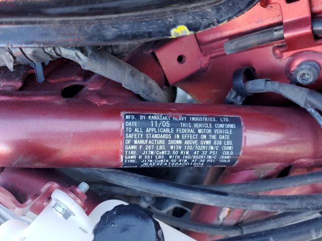 JKAEXEA166A001804 - 2006 KAWASAKI EX650 A6F BLACK photo 9