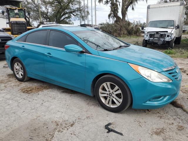 5NPEB4AC1DH725695 - 2013 HYUNDAI SONATA GLS TURQUOISE photo 4