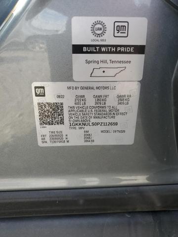 1GKKNULS0PZ112659 - 2023 GMC ACADIA SLT GRAY photo 12