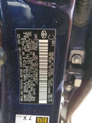 JTDB4MEE2PJ001180 - 2023 TOYOTA COROLLA LE 蓝色 照片 12