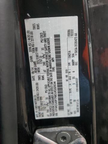 1FMCU0F76EUE22534 - 2014 FORD ESCAPE S BLACK photo 12