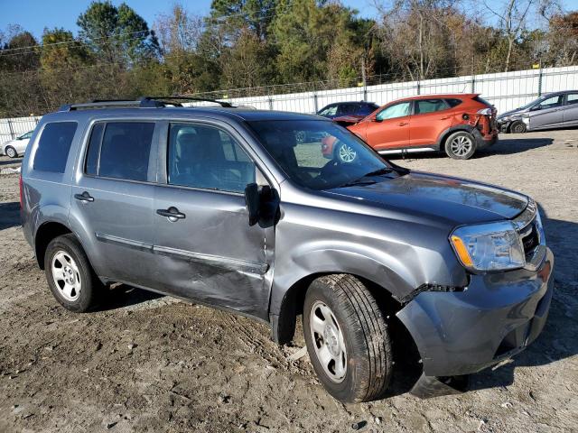 5FNYF3H21DB007426 - 2013 HONDA PILOT LX GRAY photo 4