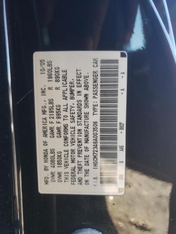 1HGCM72346A003506 - 2006 HONDA ACCORD LX BLACK photo 13