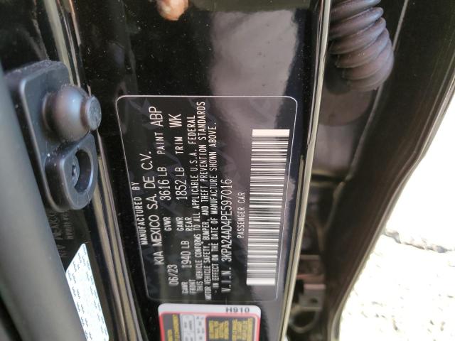 3KPA24AD4PE597016 - 2023 KIA RIO LX BLACK photo 13