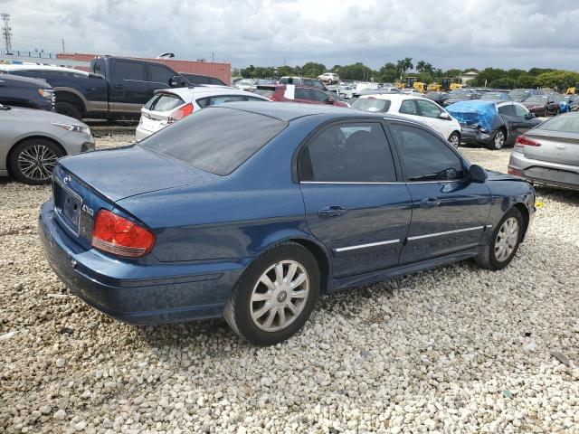 KMHWF35H74A968455 - 2004 HYUNDAI SONATA GLS BLUE photo 3