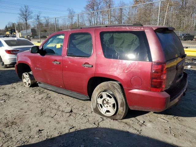 1GNFK13087J123823 - 2007 CHEVROLET TAHOE K1500 BURGUNDY photo 2