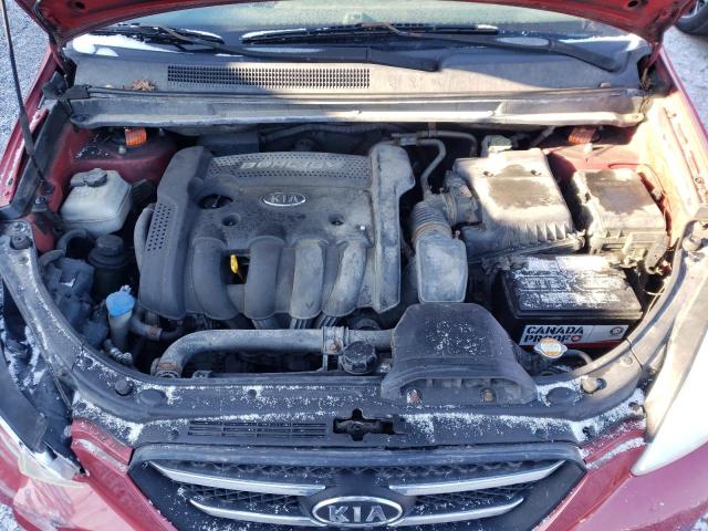 KNAFG525077107284 - 2007 KIA RONDO BASE RED photo 12