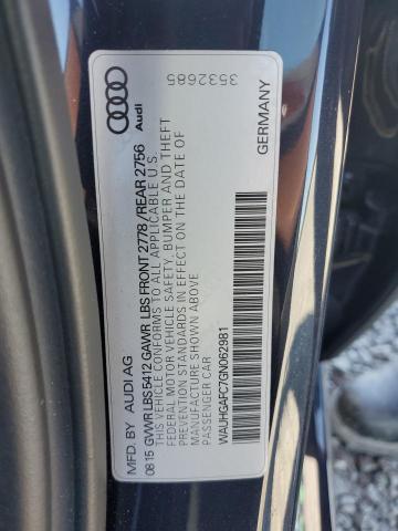 WAUHGAFC7GN062981 - 2016 AUDI A6 PRESTIGE ლურჯი ფოტო 13