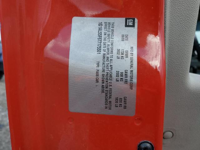 1G1AL55F677175501 - 2007 CHEVROLET COBALT LT RED photo 12