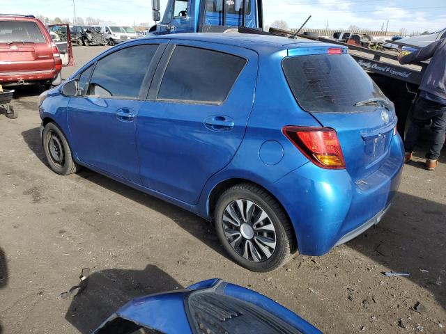 VNKKTUD31FA032946 - 2015 TOYOTA YARIS BLUE photo 2