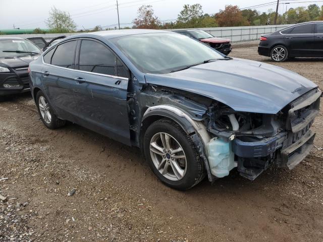 3FA6P0HD7JR161126 - 2018 FORD FUSION SE BLUE photo 4