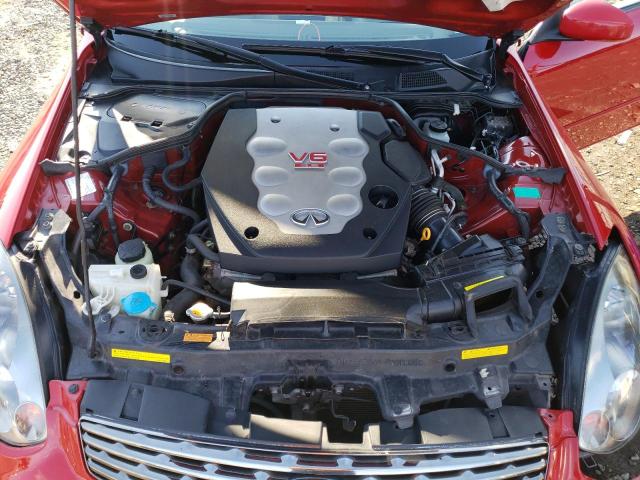 JNKCV54E23M215909 - 2003 INFINITI G35 RED photo 11