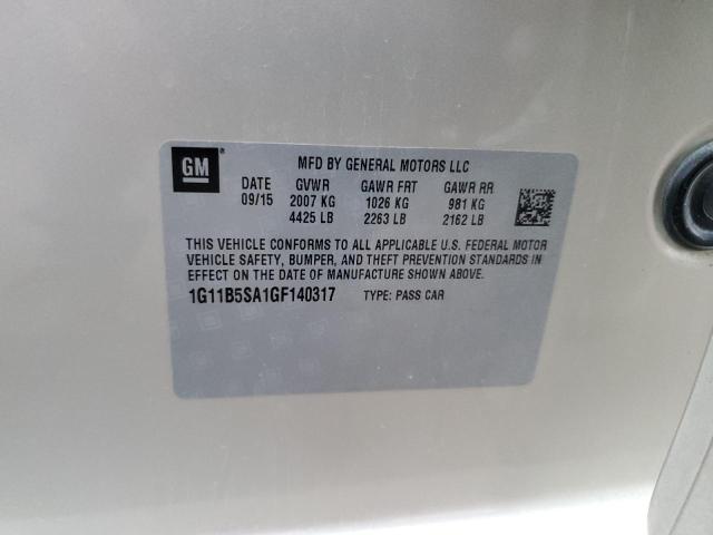 1G11B5SA1GF140317 - 2016 CHEVROLET MALIBU LIM LS ოქროსფერი ფოტო 12