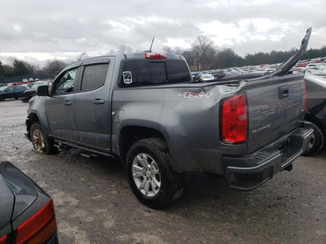 1GCGTCENXM1195939 - 2021 CHEVROLET COLORADO LT GRAY photo 2