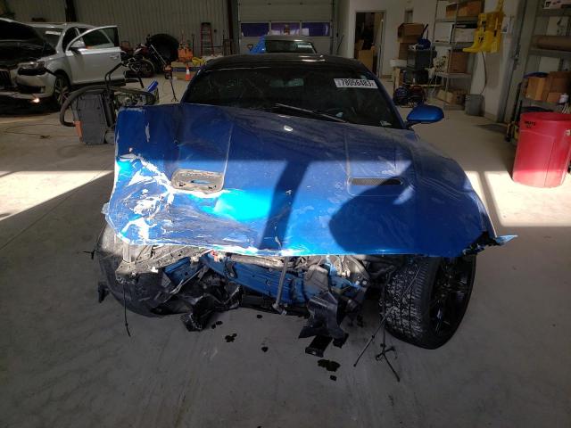 1FA6P8TH5L5123697 - 2020 FORD MUSTANG BLUE photo 5