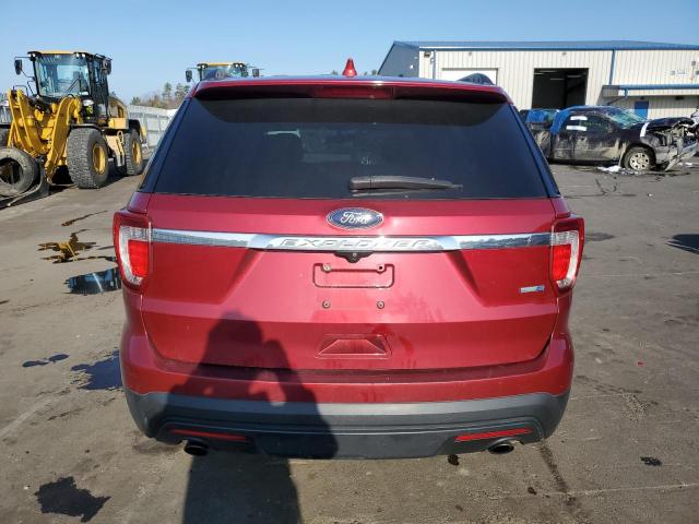 1FM5K8BH6HGB48668 - 2017 FORD EXPLORER RED photo 6