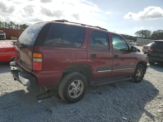 1GNEC13T41J252295 - 2001 CHEVROLET TAHOE C1500 BURGUNDY photo 3