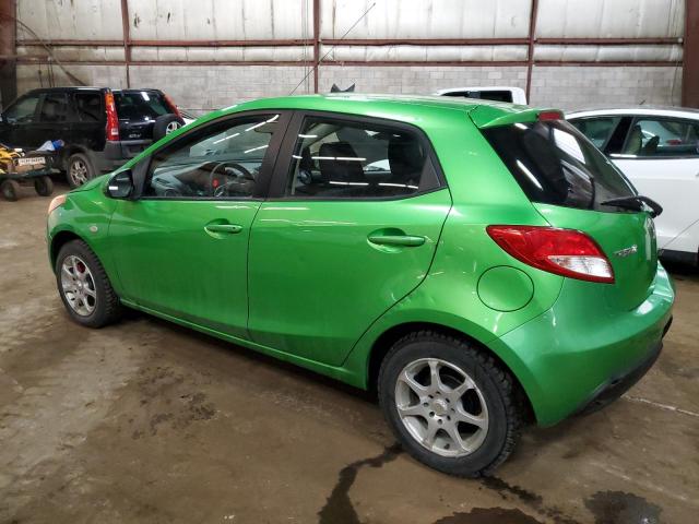 JM1DE1HY7B0118956 - 2011 MAZDA MAZDA2 GREEN photo 2