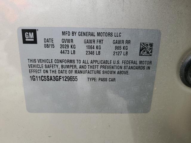 1G11C5SA3GF129655 - 2016 CHEVROLET MALIBU LIM LT Алтын фото 12