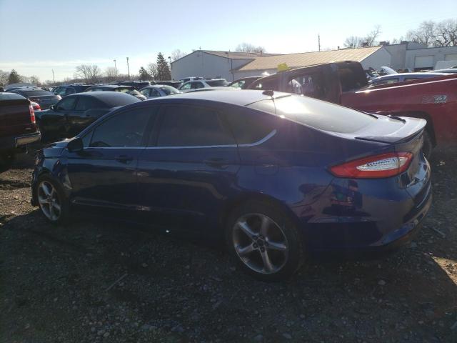 1FA6P0H76E5390058 - 2014 FORD FUSION SE BLUE photo 2