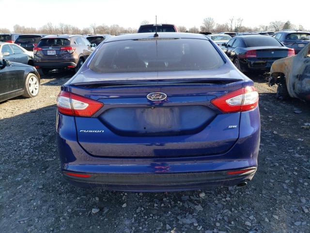 1FA6P0H76E5390058 - 2014 FORD FUSION SE BLUE photo 6