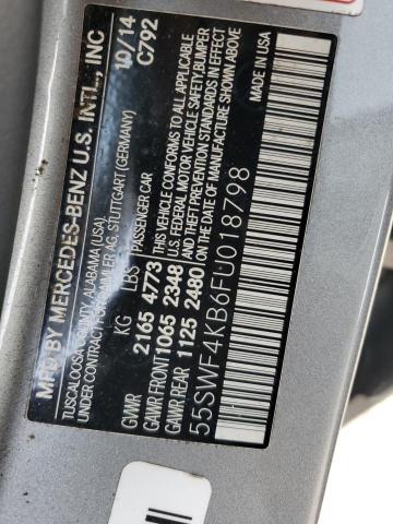 55SWF4KB6FU018798 - 2015 MERCEDES-BENZ C 300 4MATIC SILVER photo 12