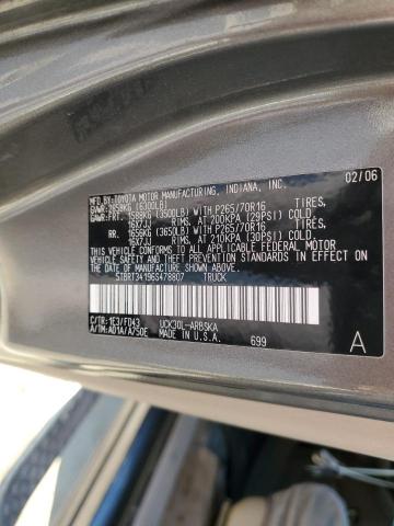 5TBRT34196S478807 - 2006 TOYOTA TUNDRA ACCESS CAB SR5 GRAY photo 12