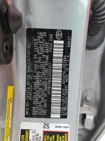 4T1B11HKXJU502327 - 2018 TOYOTA CAMRY L SILVER photo 13