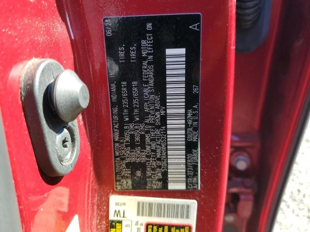 5TDGZRAHXMS532114 - 2021 TOYOTA HIGHLANDER XLE Rojo foto 13