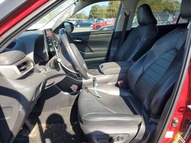 5TDGZRAHXMS532114 - 2021 TOYOTA HIGHLANDER XLE Rojo foto 7