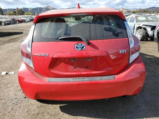 JTDKDTB3XG1590072 - 2016 TOYOTA PRIUS C RED photo 6