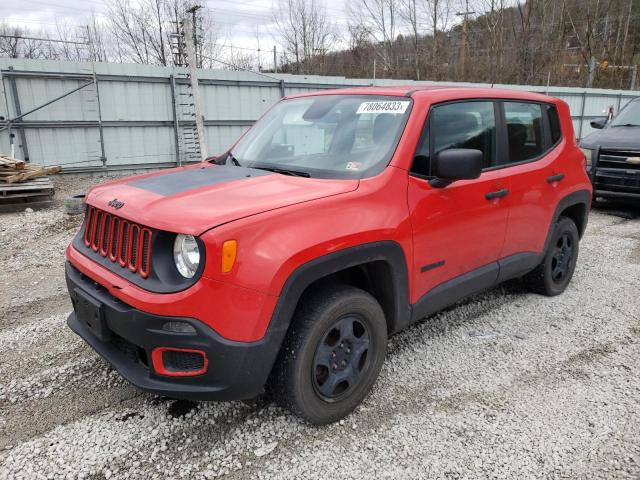 ZACCJBAB8JPH79200 - 2018 JEEP RENEGADE SPORT RED photo 1