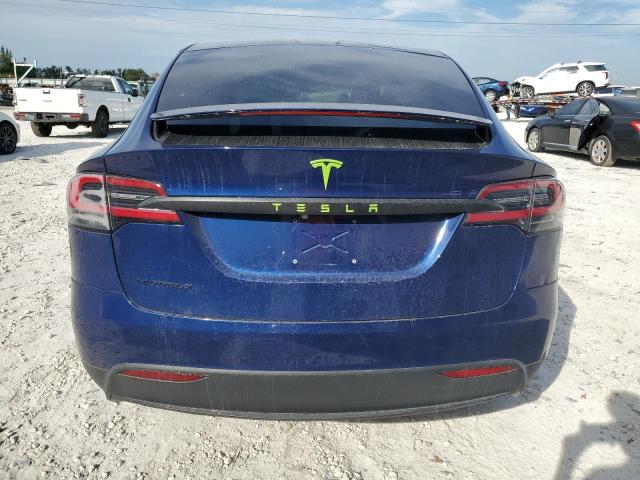 5YJXCBE2XHF040157 - 2017 TESLA MODEL X BLUE photo 6