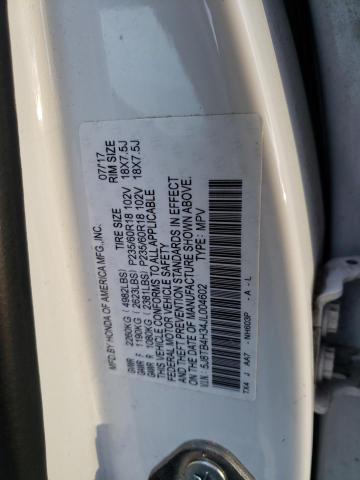 5J8TB4H34JL004602 - 2018 ACURA RDX WHITE photo 14