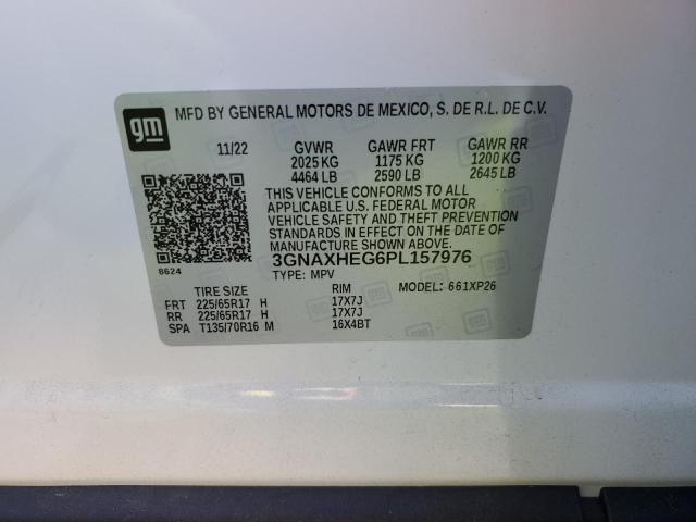 3GNAXHEG6PL157976 - 2023 CHEVROLET EQUINOX LS WHITE photo 13