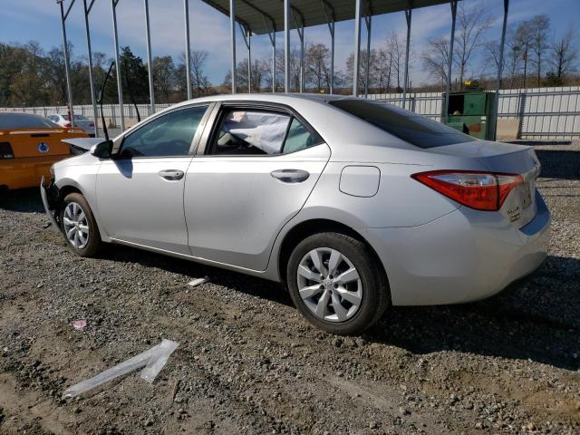 2T1BURHE4GC528805 - 2016 TOYOTA COROLLA L SILVER photo 2