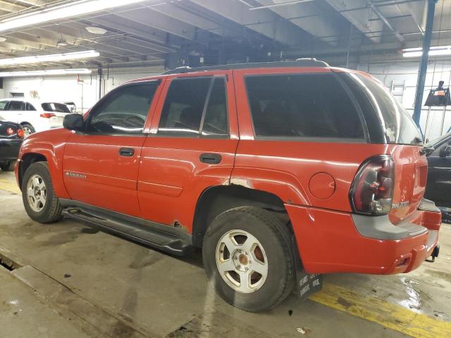 1GNDT13S922385004 - 2002 CHEVROLET TRAILBLAZE RED photo 2