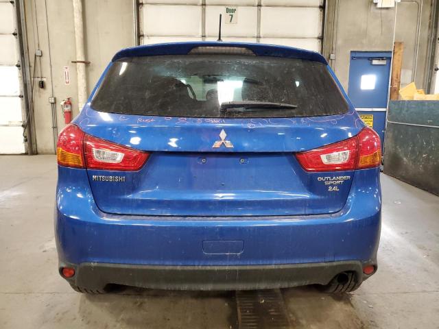 4A4AP3AW9FE027366 - 2015 MITSUBISHI OUTLANDER ES BLUE photo 6