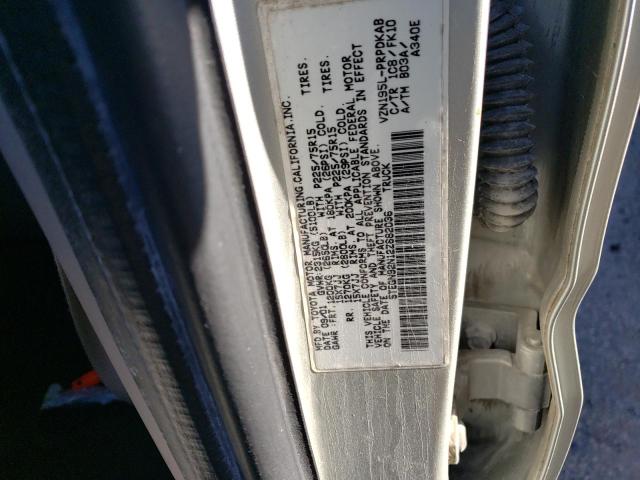 5TEGN92N12Z882036 - 2002 TOYOTA TACOMA DOUBLE CAB PRERUNNER SILVER photo 12